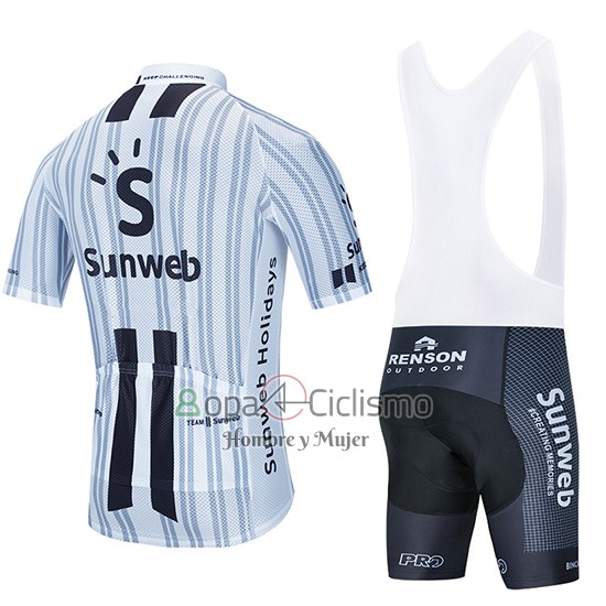 Sunweb Ropa Ciclismo Culotte Corto 2020 Mangas Cortas Blanco Negro